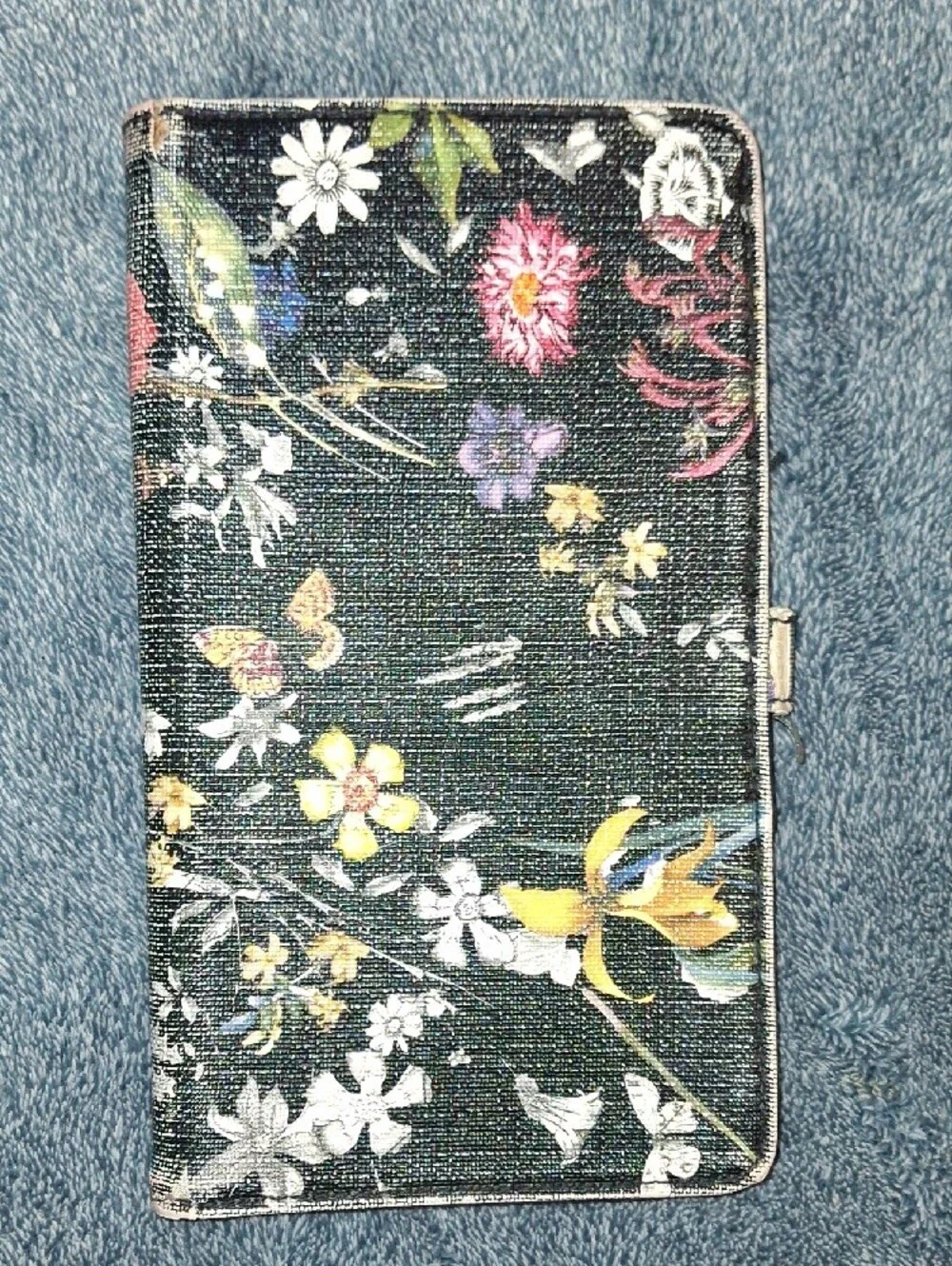 Maurices Floral Print Wallet in Dark Green with Multicolor Blooms